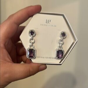 Elegant Purple Drop Earrings